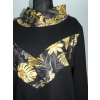 Czarna sportowa bluza z kapturem i kolorowymi wstawkami - złote liście